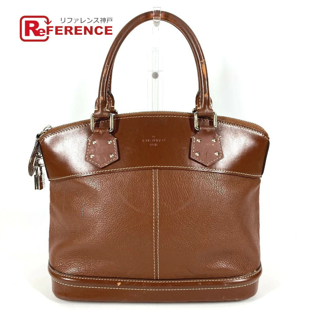 Louis Vuitton Suhali Lockit Tote Bag Shoulder Handbag Leather Brown